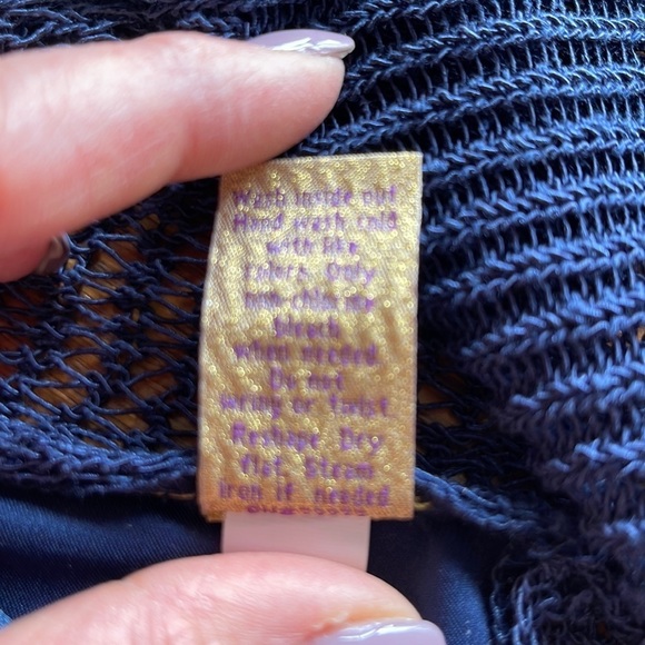 𝅺PRINCESS VERA WANG navy blue cardigan XS - Picture 6 of 7